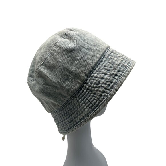 Unisex Blue Washed Denim Bucket Hat Sz 60cm - Picture 2 of 7